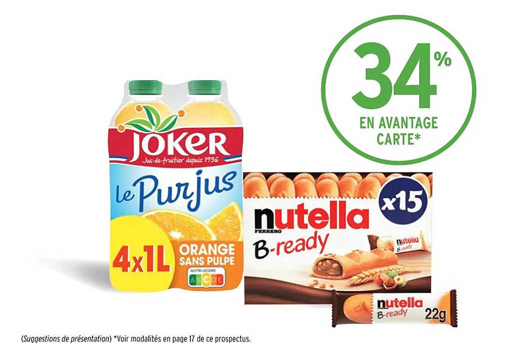 le pur jus joker, nutella b-ready