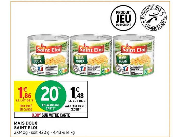maïs doux saint éloi
