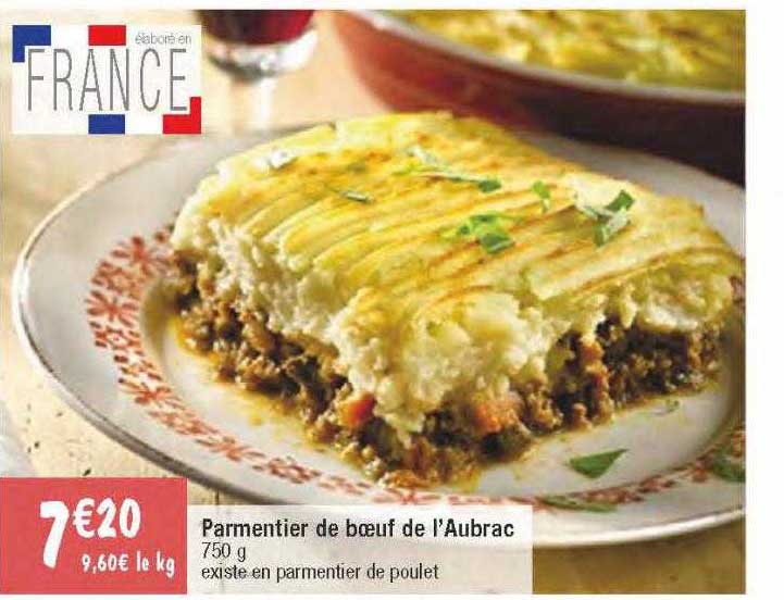 parmentier de bœuf de l'aubrac