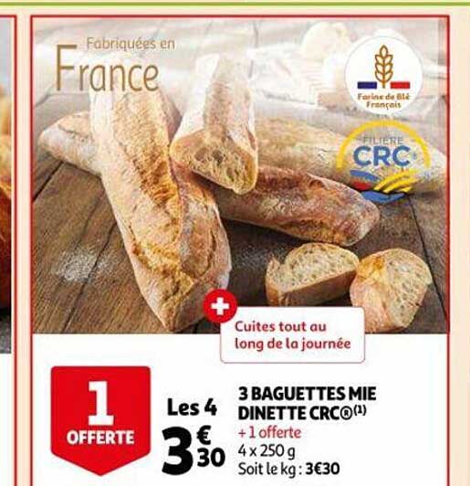 3 baguettes mie dinette crc