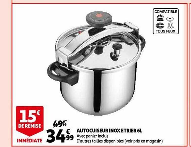 Autocuiseur Inox Etrier 6 L