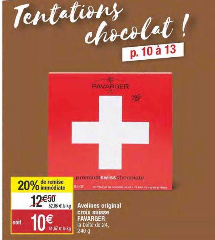 avelines original croix suisse favarger
