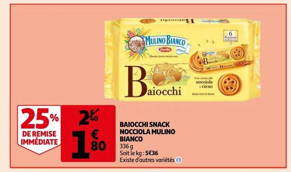 baiocchi snack nocciola mulino bianco