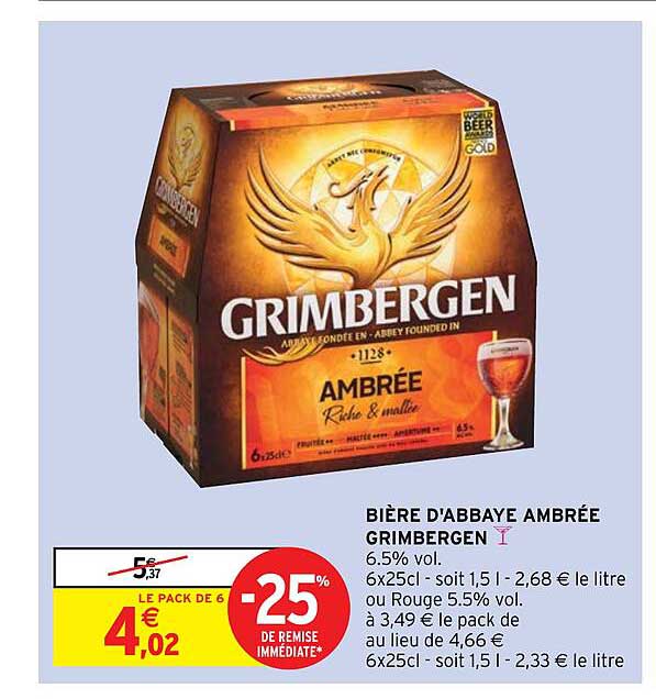 Bière D'abbaye Ambrée Grimbergen