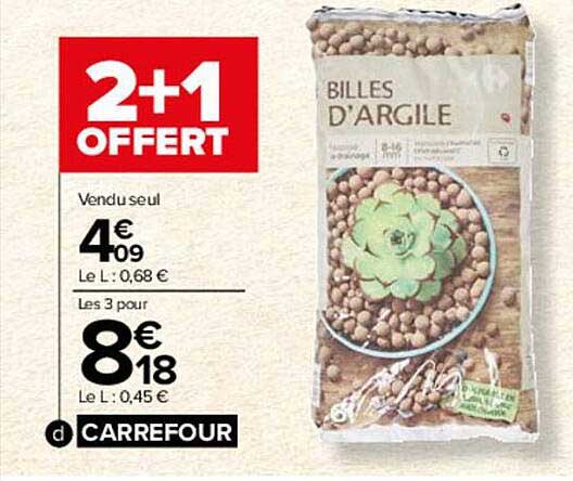 billes d'argile carrefour