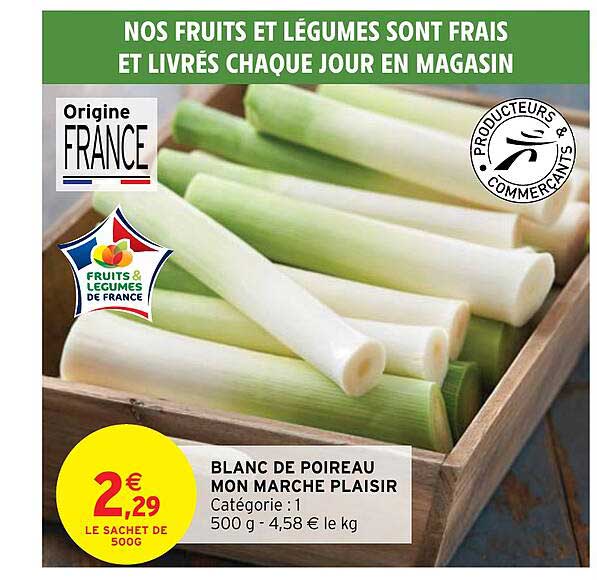 blanc de poireau mon marché plaisir