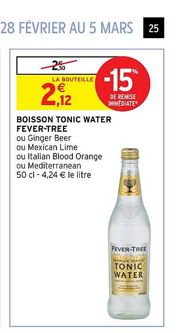 boisson tonic water fever-tree