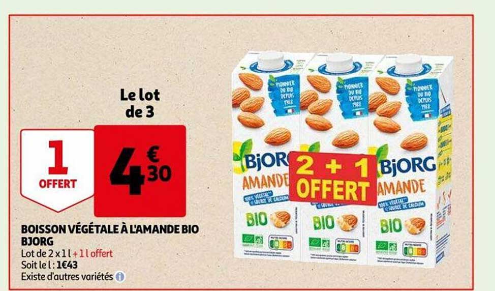 boisson végétale à l'amande bio bjorg