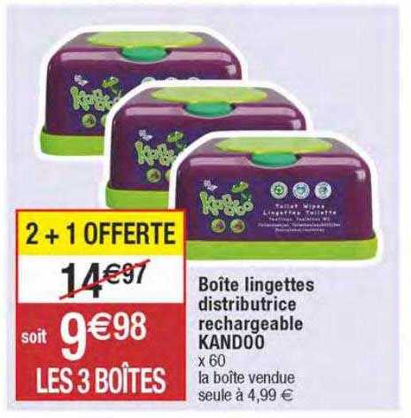 boîte lingettes distributrice rechargeable kandoo