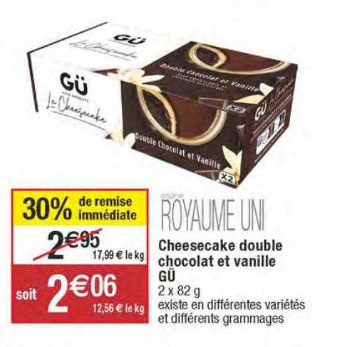 Cheesecake Double Chocolat Et Vanille Gü