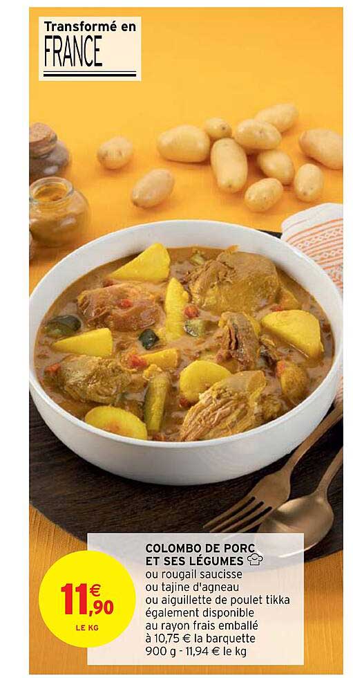 colombo de porc et ses légumes