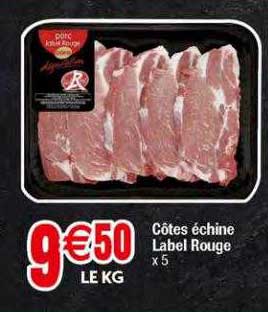 Côtes échine Label Rouge