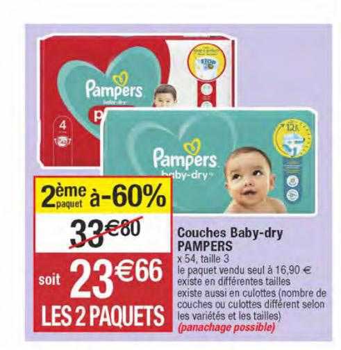 couches baby-dry pampers