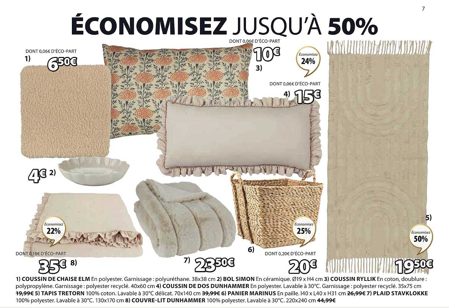 coussin de chaise elm, bol simon, coussin ryllik, coussin de dos dunhammer, tapis tretorn, panier marinus, plaid stavklokke, couvre-lit dunhammer