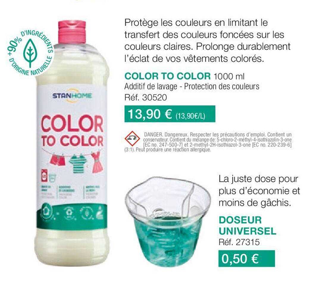 color to color stanhome, doseur universel stanhome