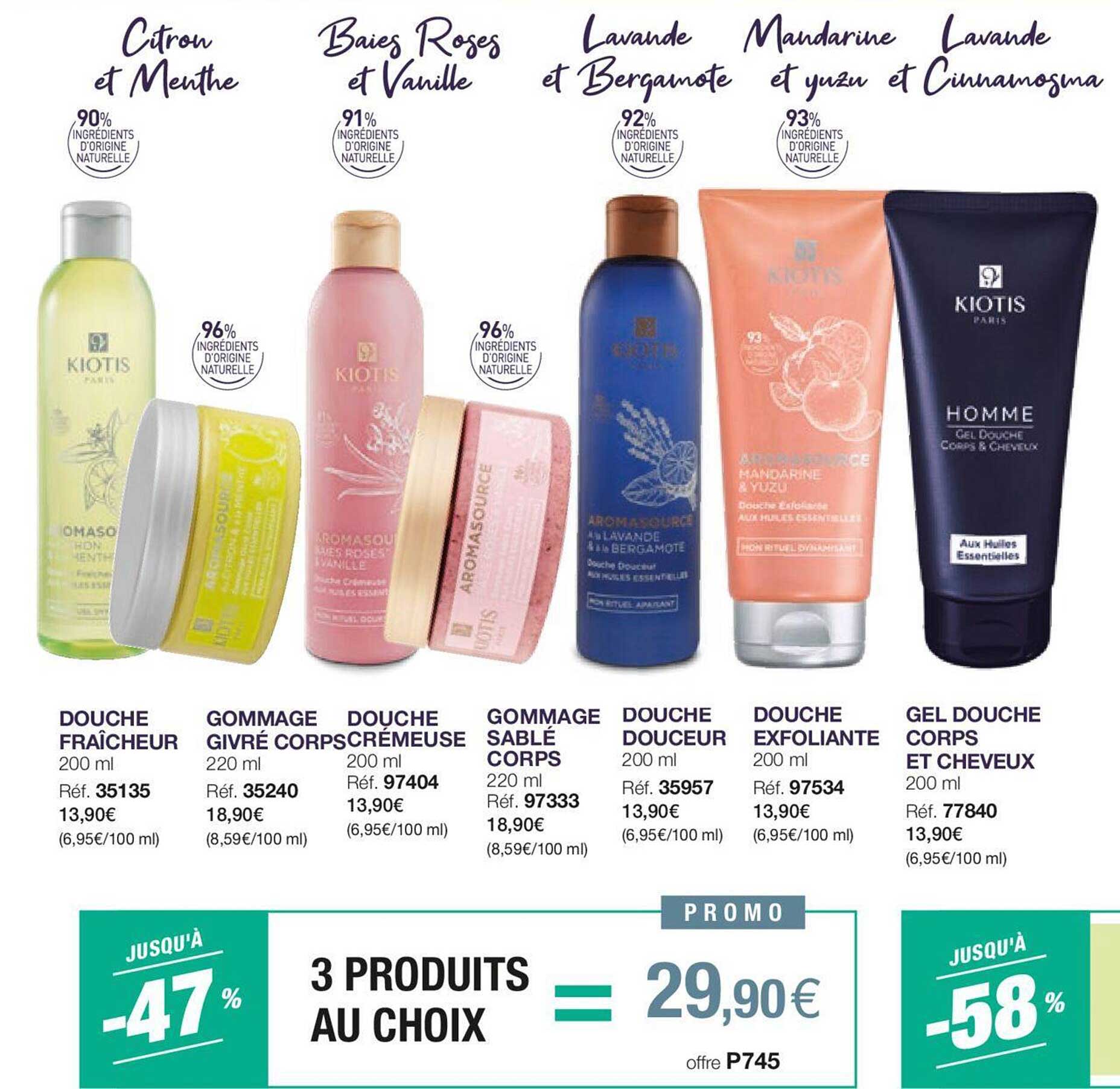 douche fraîcheur kiotis paris, gommage givré corps kiotis paris, douche crémeuse kiotis paris, gommage sablé corps kiotis paris, douche douceur kiotis paris, douche exfoliante kiotis paris