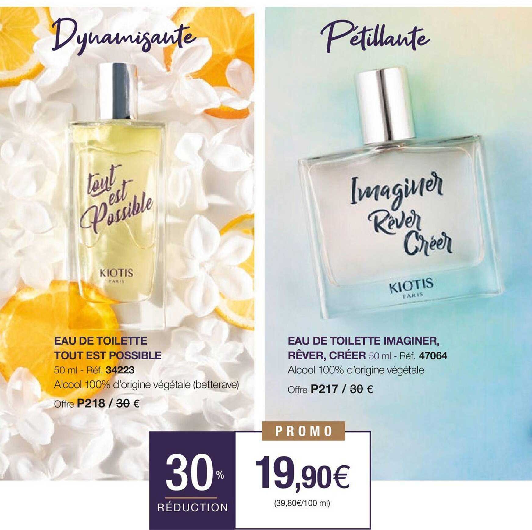 eau de toilette tout est possible, eau de toilette imaginer, rêver, créer