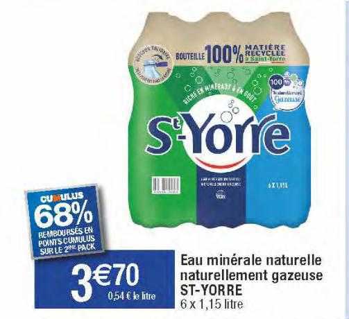eau minérale naturelle naturellement gazeuse st-yorre
