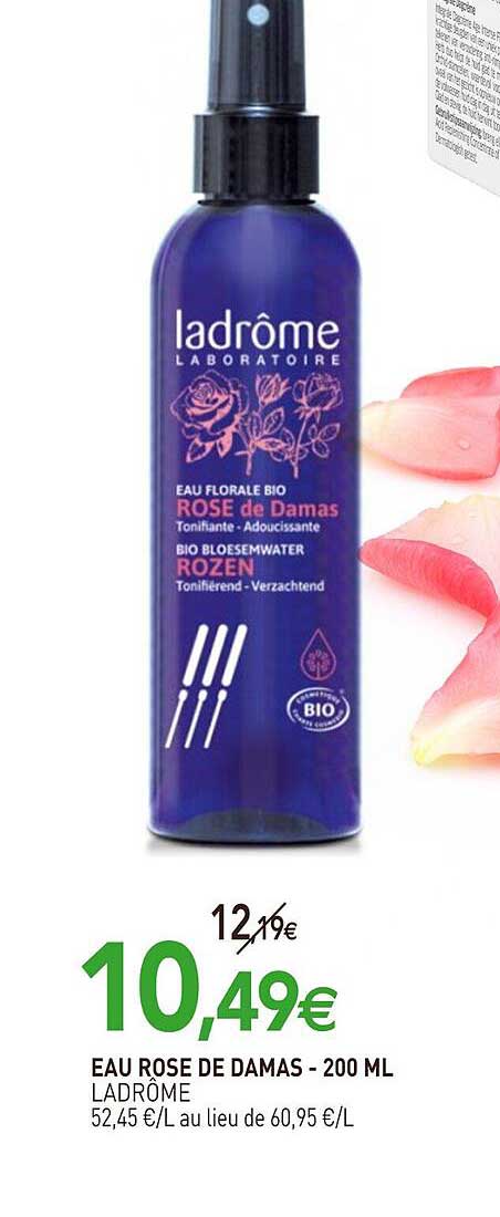 eau rose de damas - 200 ml ladrôme