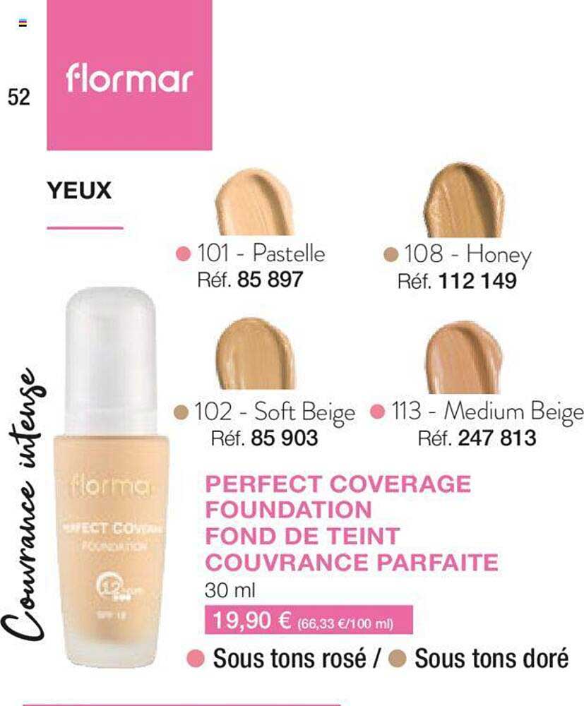 fond de teint couvrance parfaite flormar