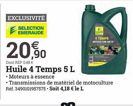 Huile 4 Temps 5l Sélection émeraude