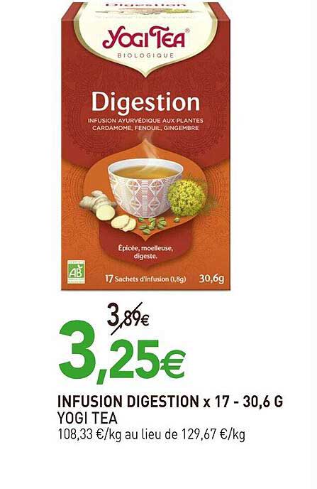 infusion digestion x 17 - 30,6 g yogi tea