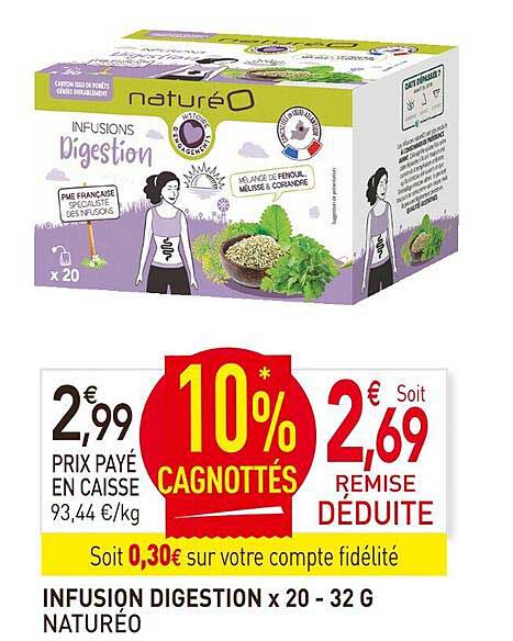 infusion digestion x20 32 g naturéo