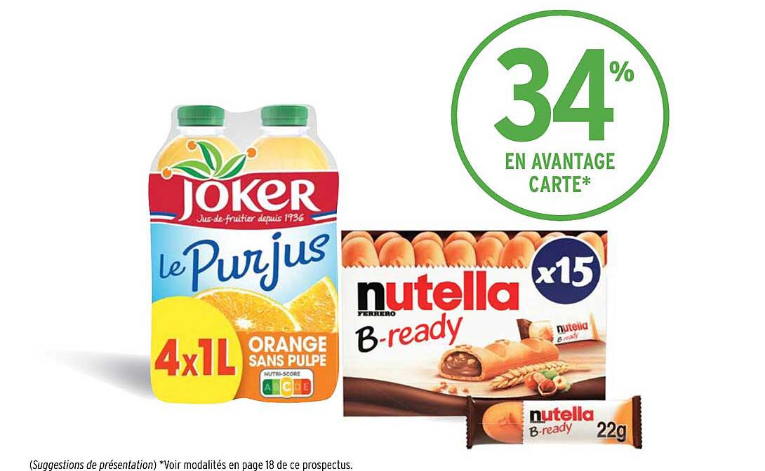 joker le pur jus, nutella b-ready