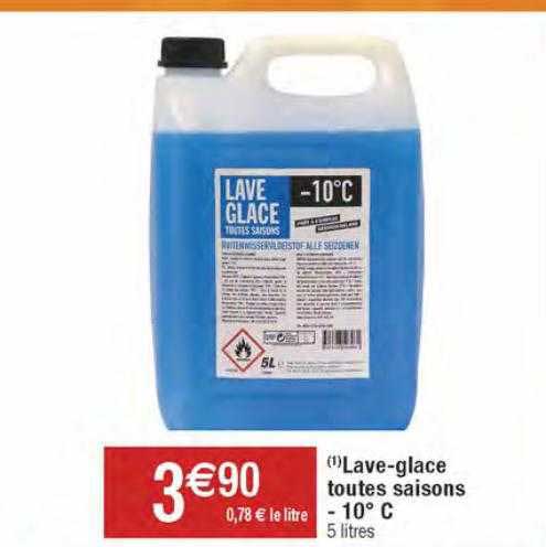 lave-glace toutes saisons -10°c