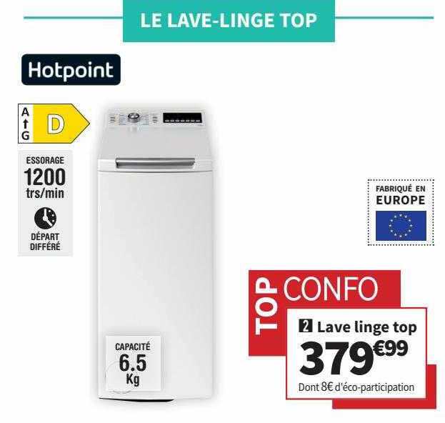 lave linge top hotpoint