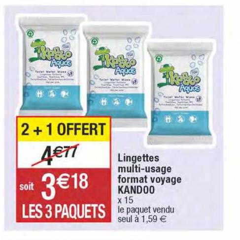 lingettes multi-usage format voyage kandoo