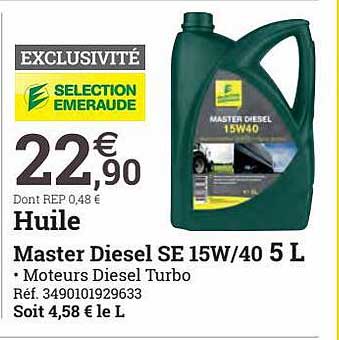 master diesel se 15w-40 5l sélection émeraude