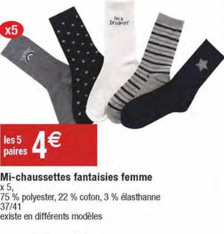 mi-chaussettes fantaisies femme