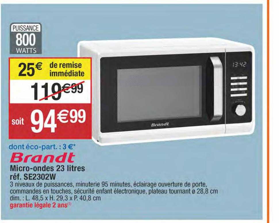 micro-ondes 23 litres brandt