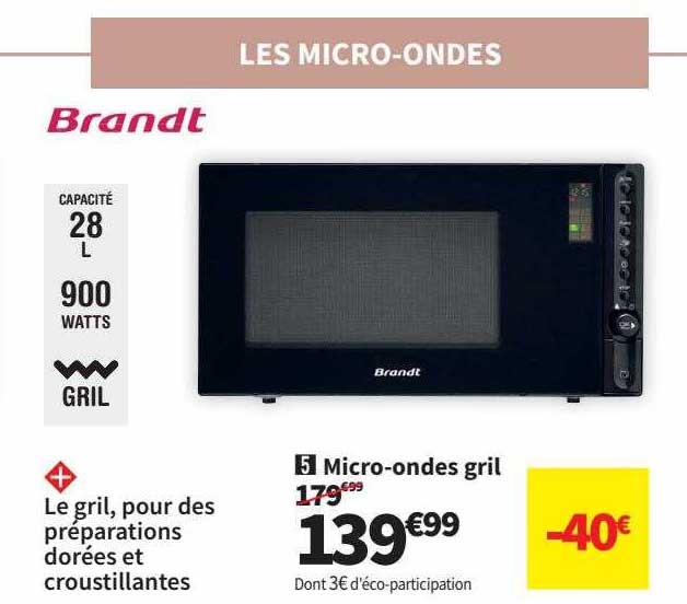 micro-ondes gril brandt