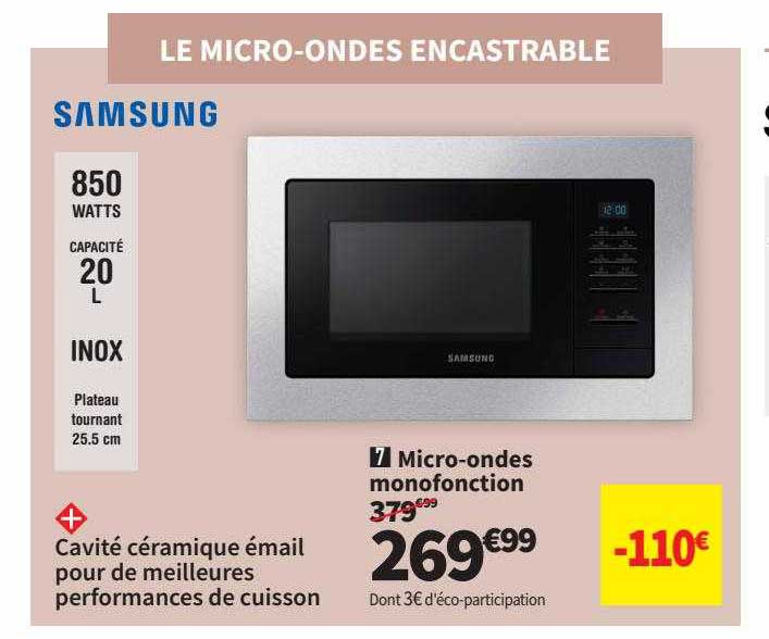 micro-ondes monofonction samsung