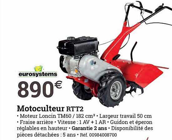 motoculteur rtt2 eurosystems