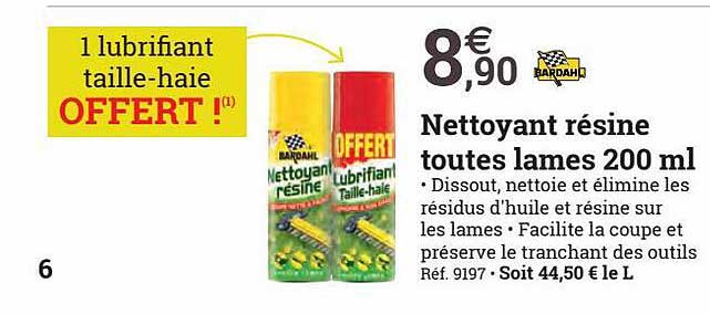 nettoyant résine toutes lames 200ml bardahl