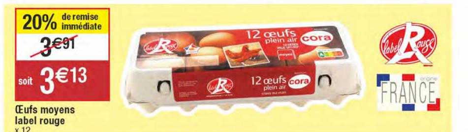 œufs moyens label rouge