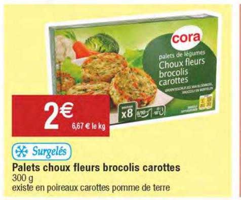 Palets Choux Fleurs Brocolis Carottes Cora