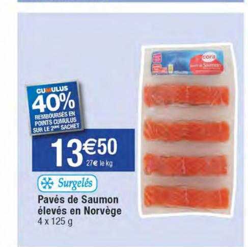 pavés de saumon élevés en norvège
