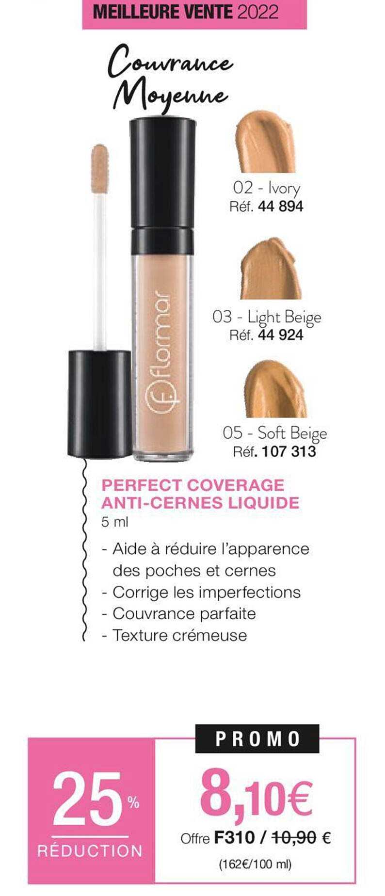 perfect coverage anti-cernes liquide flormar