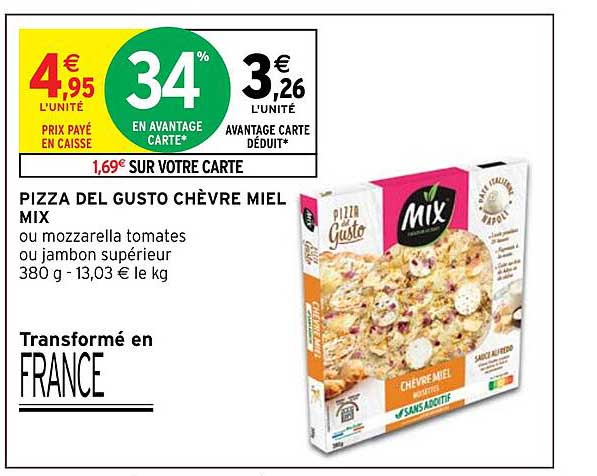 Pizza Del Gusto Chèvre Miel Mix