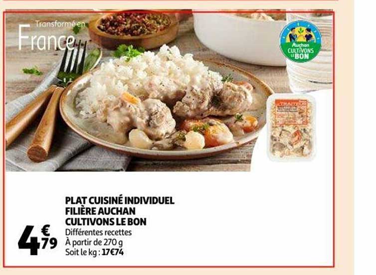 Plat Cuisiné Individuel Filière Auchan Cultivons Le Bon