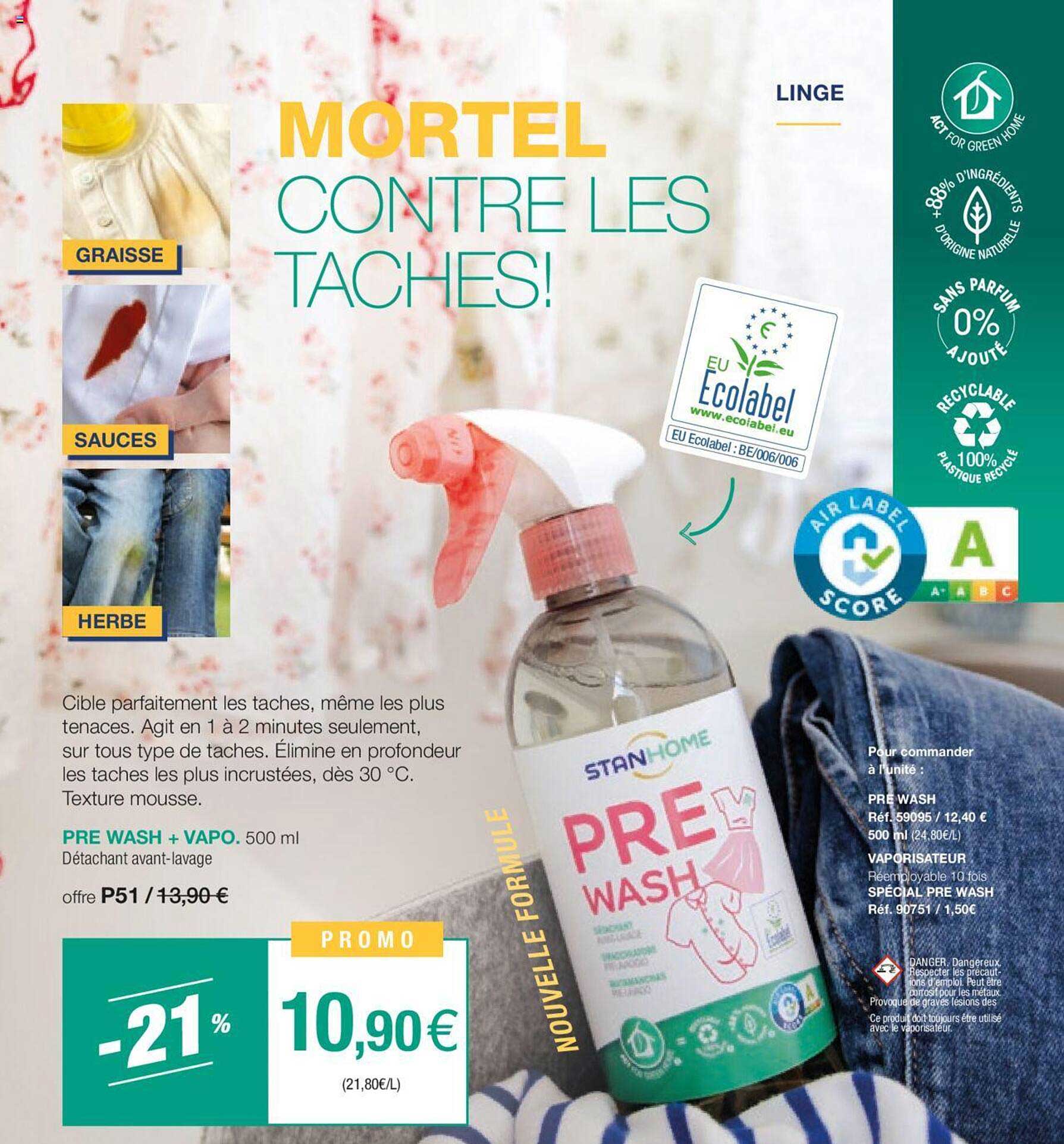 pre wash + vapo stanhome