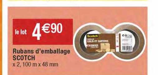 rubans d'emballage scotch