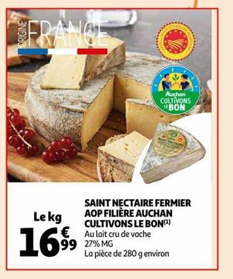 saint nectaire fermier aop filière auchan cultivons le bon