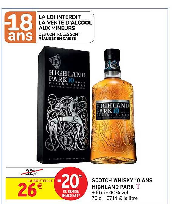 scotch whisky 10 ans highland park