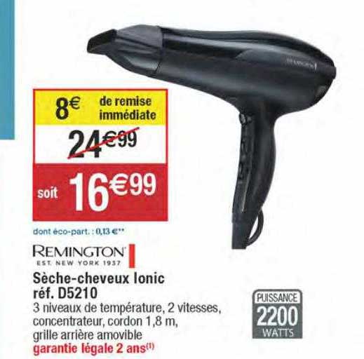 sèche-cheveux ionic réf. d5210 remington
