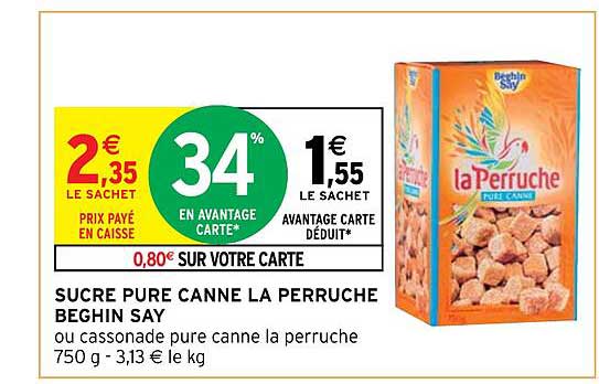 sucre pure canne la perruche beghin say